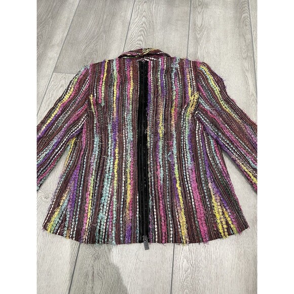 Kelly Wearstler Wearable Art Blazer Lambskin Accent Boucle | Multicolor | Size 0 - Picture 10 of 15